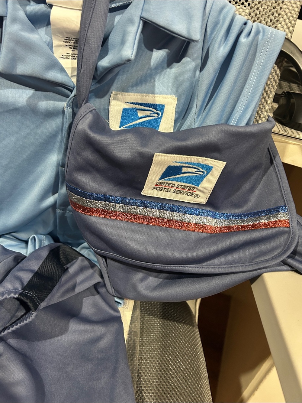 USPS Kids Toddler Mail Carrier Costume - Light Blue & Navy USPS licensed costume - Picture 3 of 4